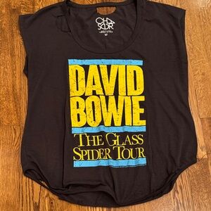 Chaser Women’s Black David Bowie Glass Spider Tour Tank Size Medium